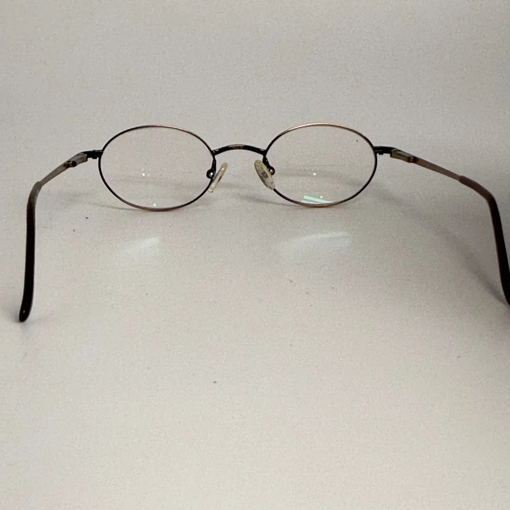Nine West 104 0P4B Bronze Oval Metal Eyeglasses Frames 46-19-125 Vintage Style